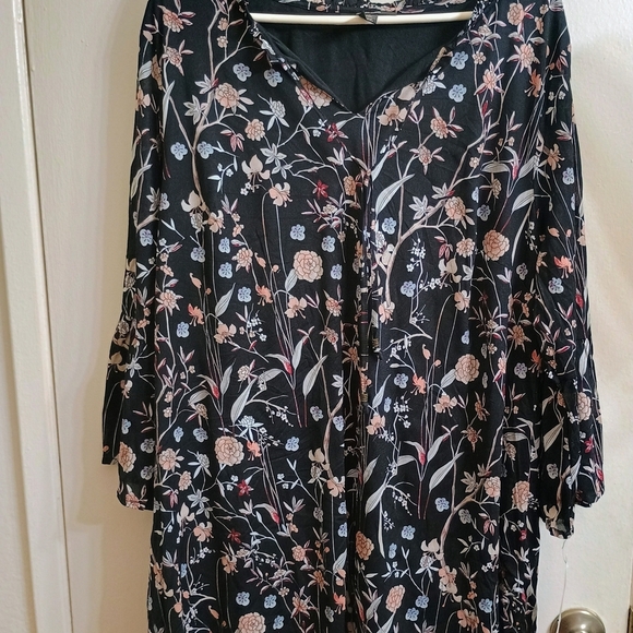 autumn affair Tops - Chic Black Floral Women's Blouse